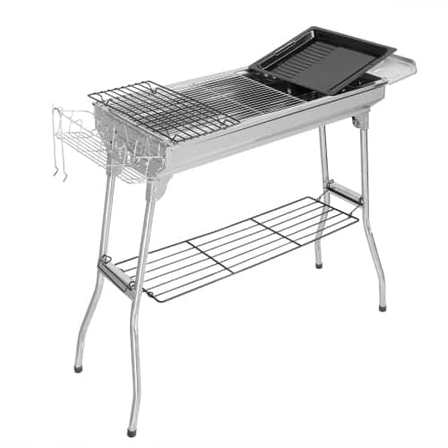 Winado - Portable Charcoal Grill Foldable Stainless Steel Grill Smoker for Outdoor Cooking Camping Hiking Picnic Garden Party - Silver price history on PriceWatchPro