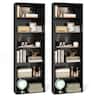 Gymax - 2PCS 70'' all 6-Tier Bookcase w/ 6 Open Shelves Anti-Toppling Kits Living Room - Black