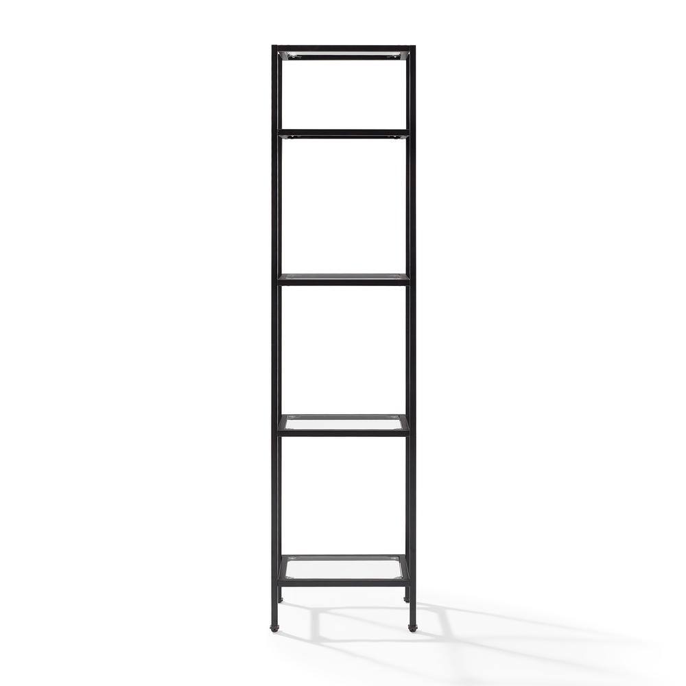 Back. Crosley Furniture - Aimee Narrow Etagere Bookcase - Oil Rubbed Bronze.