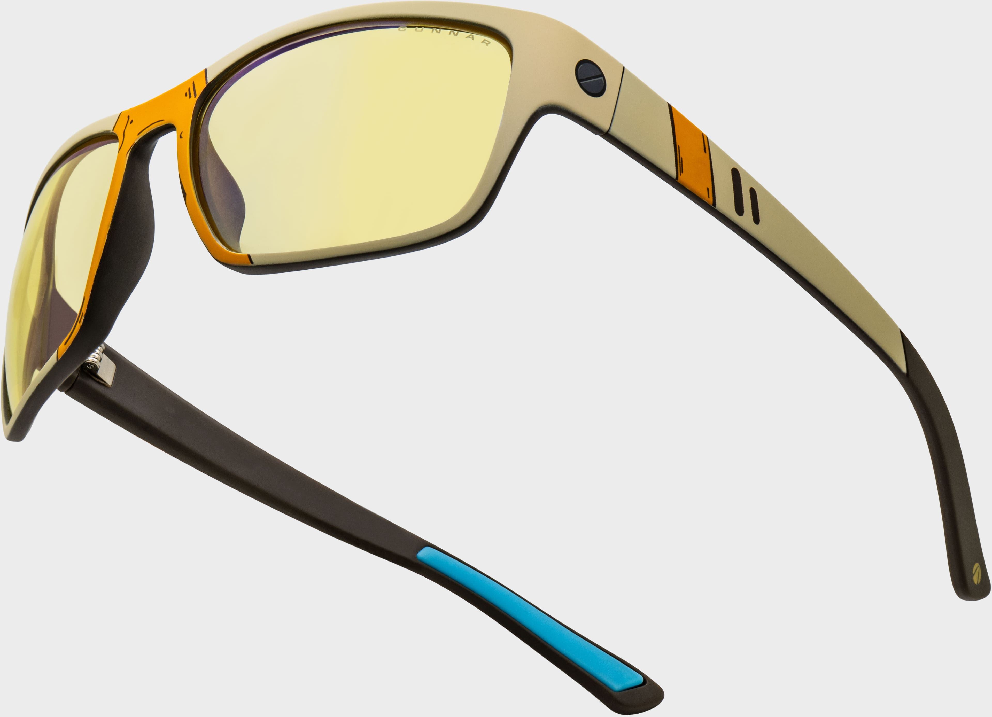 Back. GUNNAR - GUNNAR - Borderlands Ripper Computer Glasses with Blue Light Reduction, Amber Lenses - Bandit Smoke.