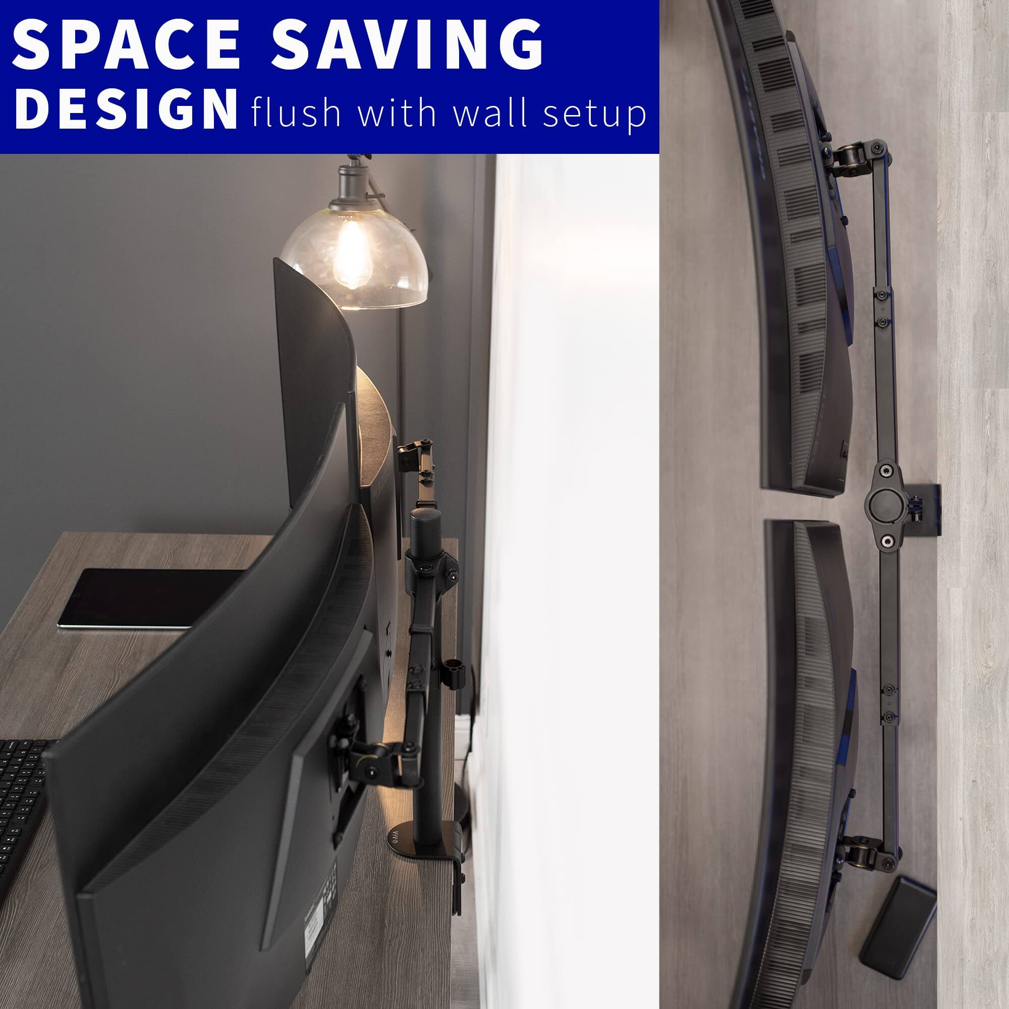 SPACE SAVING DESIGN flush with wall setup