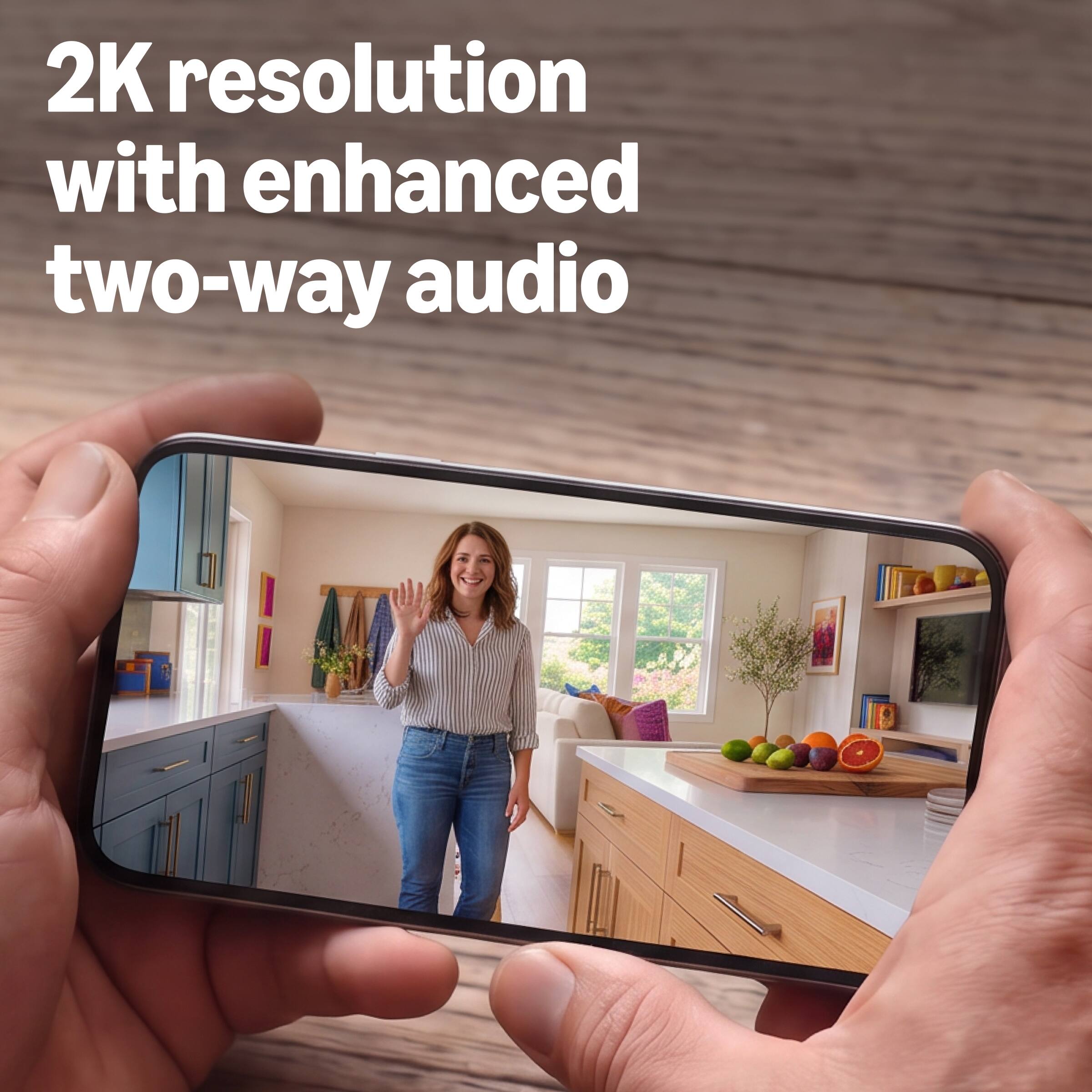 2K resolution with enhanced two-way audio
