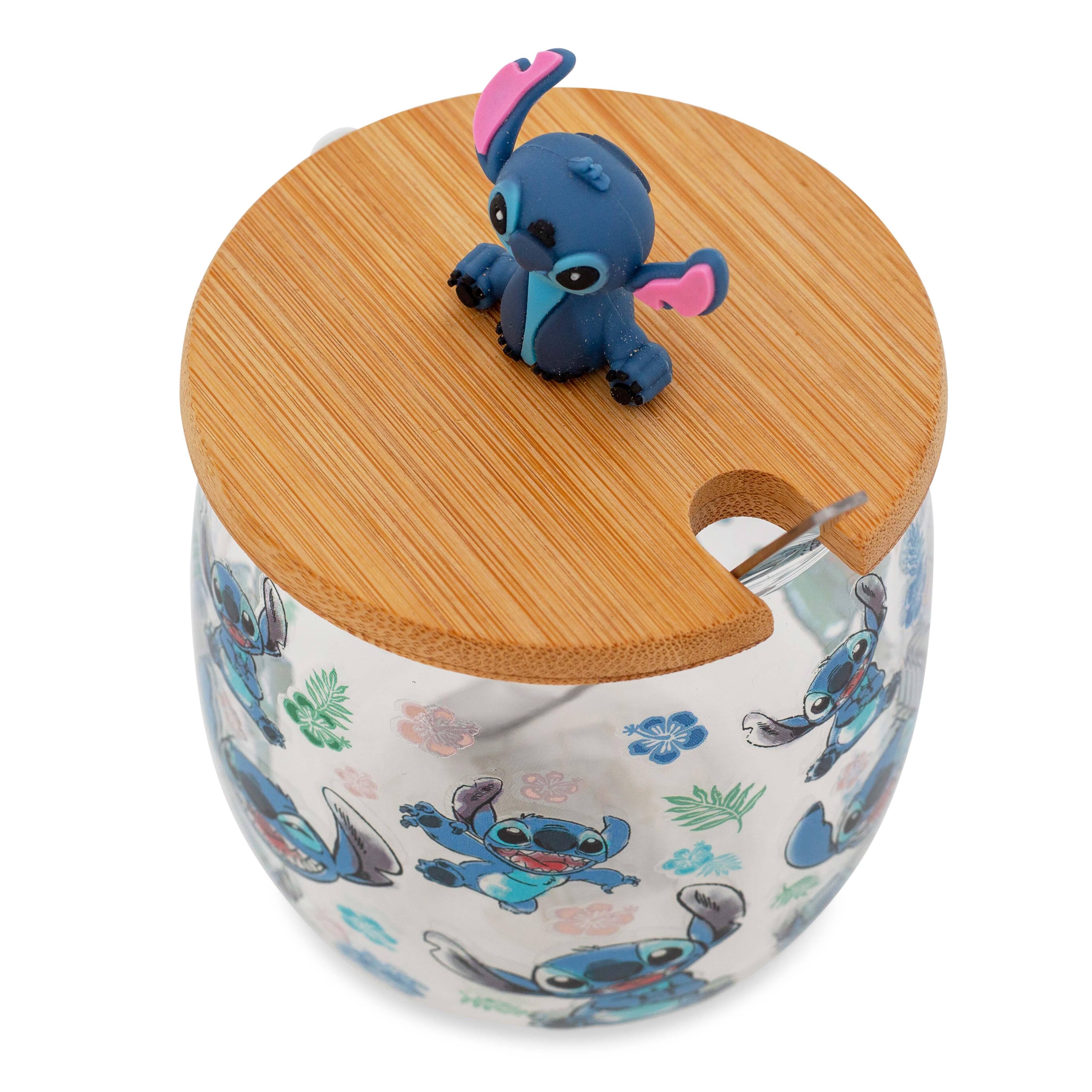 Alt View 10. Silver Buffalo - Disney Lilo & Stitch Expressions Glass Mug With Lid and Spoon | Holds 17 Ounces - Clear.