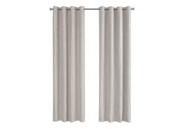 BreeBe - Curtain Panel, 2pcs Set, 54'w X 84'l, Room Darkening, Grommet, Living Room, Bedroom, Kitchen, Beige Micro Suede - Ivory