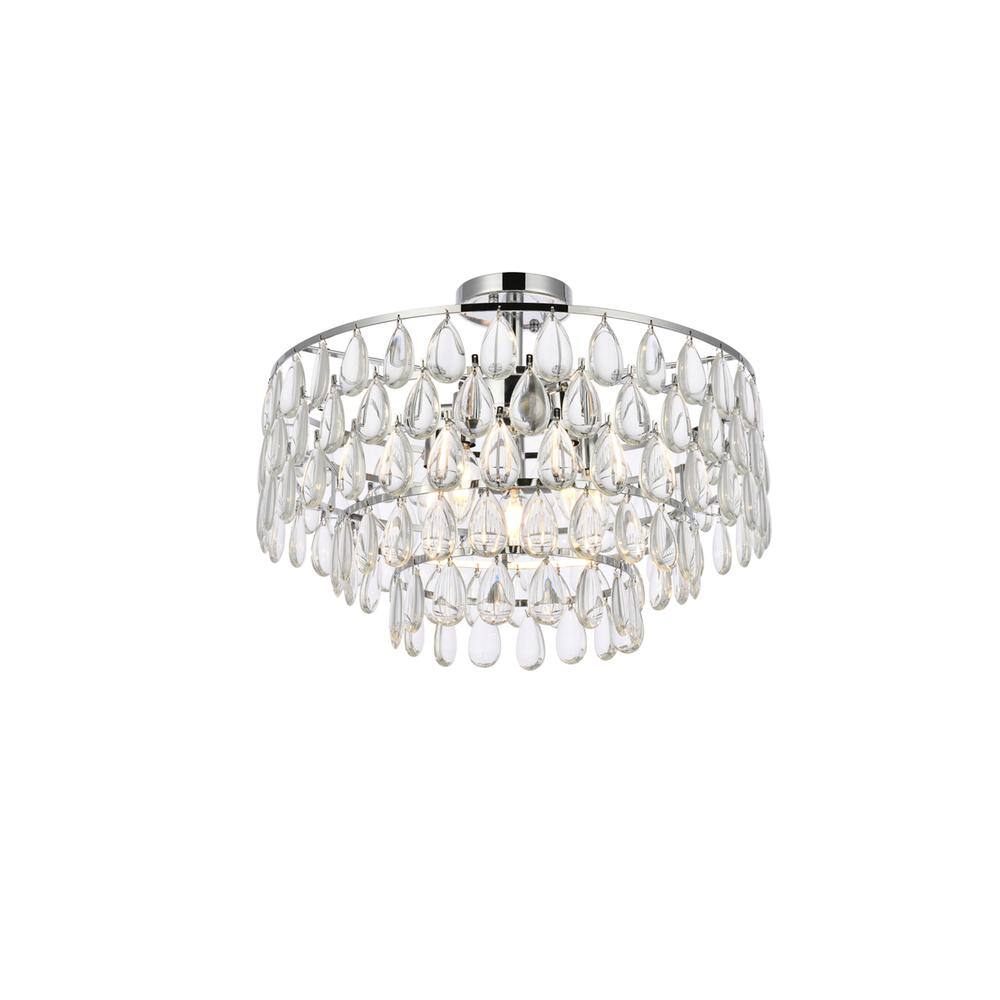 Alt View 4. Elegant Lighting - Mila 20 inch flush mount in chrome - Chrome.