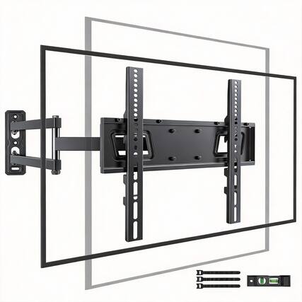 Front. OMOMMD - 90° Rotating Corner TV Mount 26-65" 88lbs VESA 400 Swivel Tilt Portrait - Portrait TV Mount 26-65 inch.