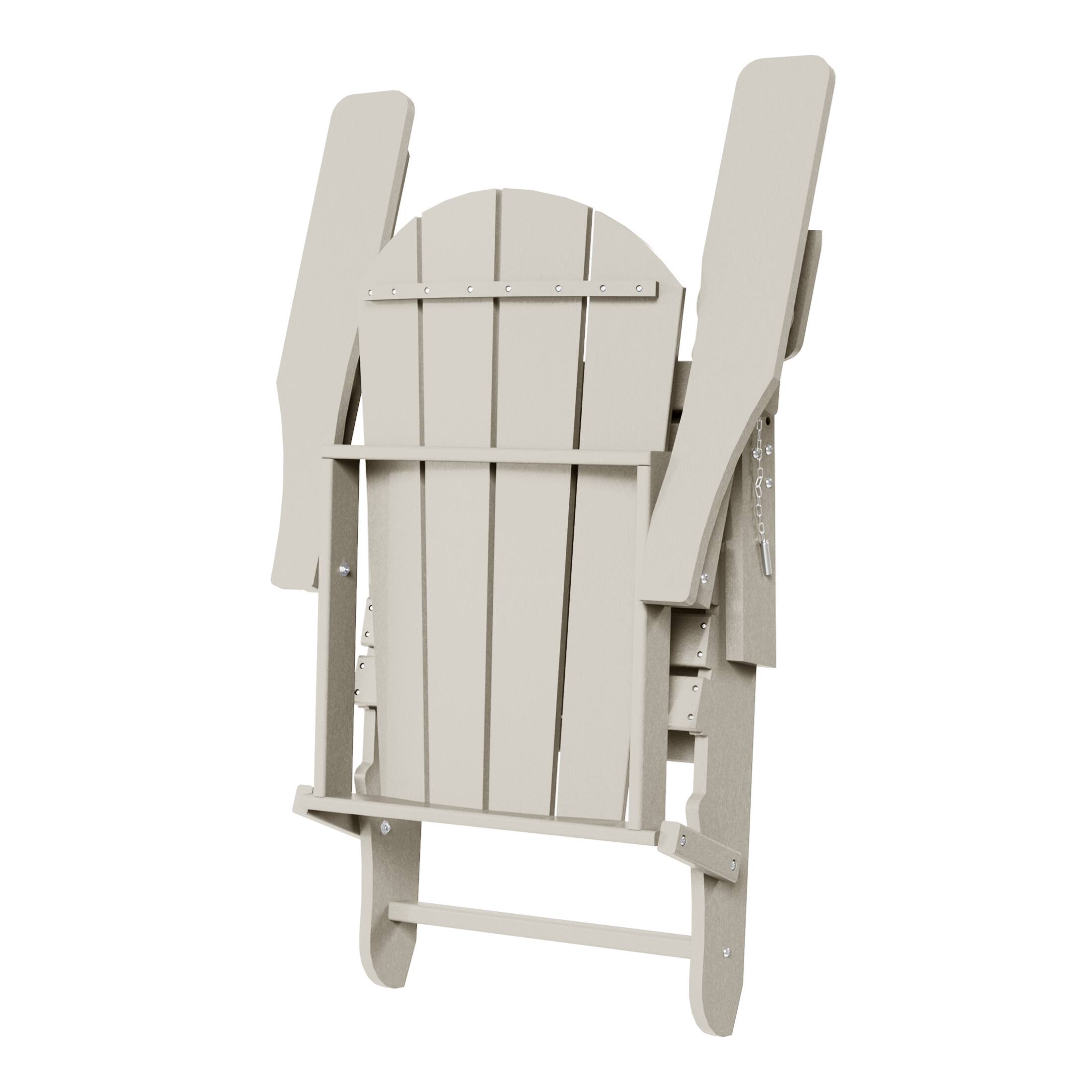Alt View 2. WestinTrends - WestinTrends Malibu Folding Adjustable Adirondack Chair with Retractable Ottoman and Cup Holder - Sand.