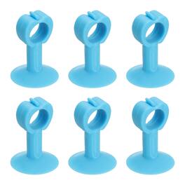 Unique Bargains - High-Quality Silicone Suction Cup Door Handle Stopper, No Drilling Wall Protector for Home Office, Durable, 2.2x1.3" - Blue