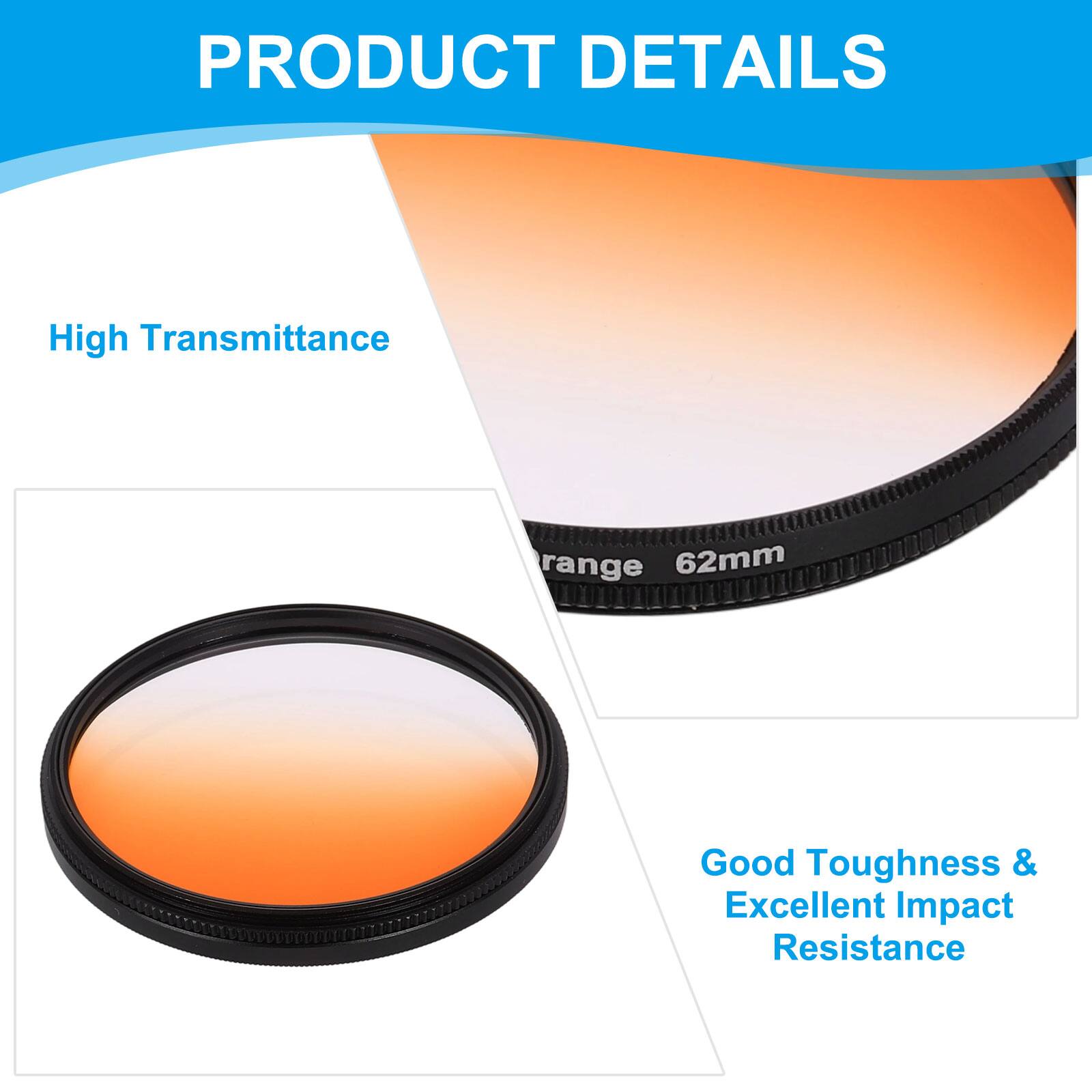 Unique Bargains 62mm Graduated Color Filter, Scratch Optical Resin ...
