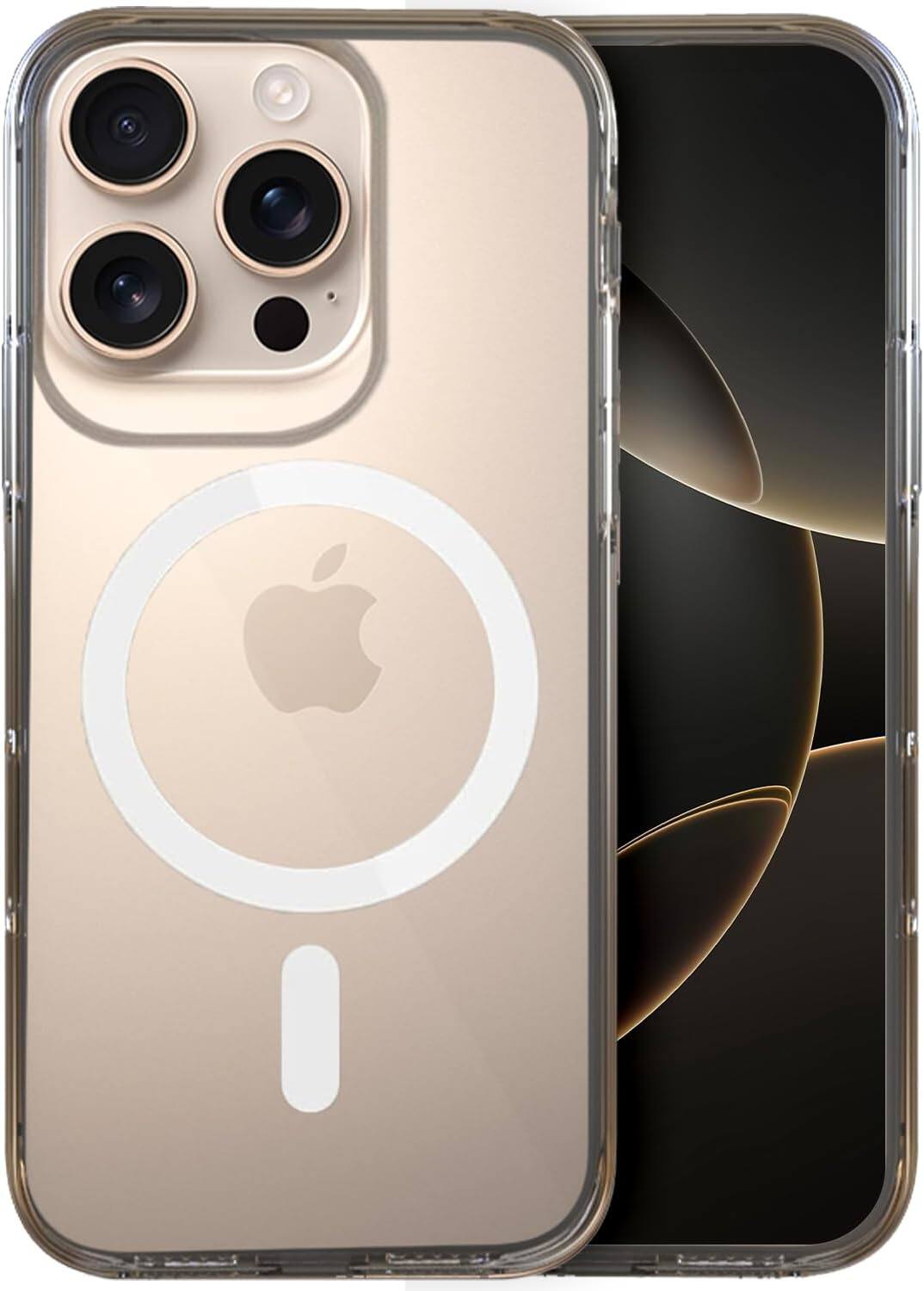 Front. TUDIA - TUDIA LUCION for iPhone 16 Pro Case MagSafe Compatible - Clear - Clear.