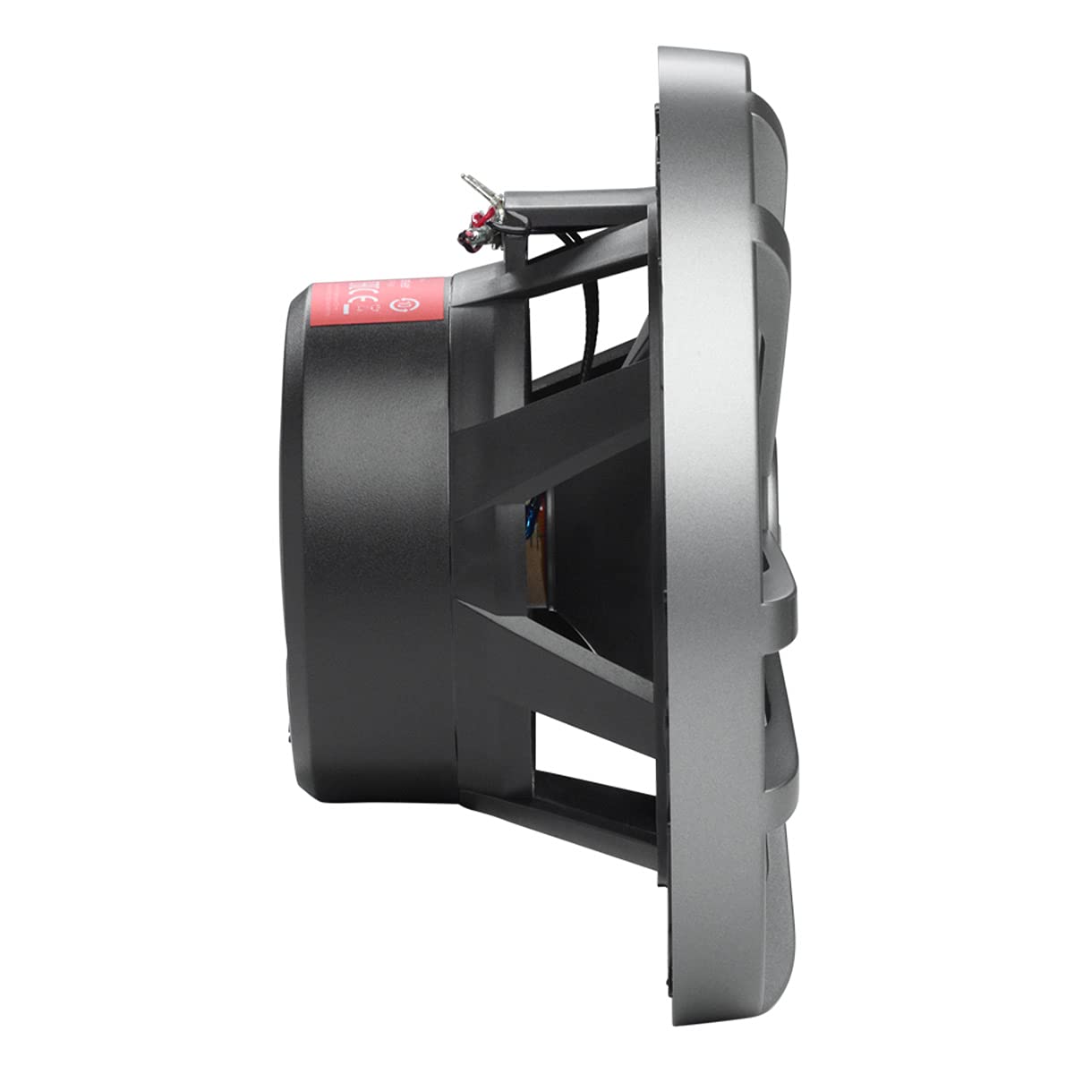 Alt View 1. JBL - JBL 6-1/2" (160mm) two-way marine audio multi-element speaker 60W (GRAY) - Black/Gray.