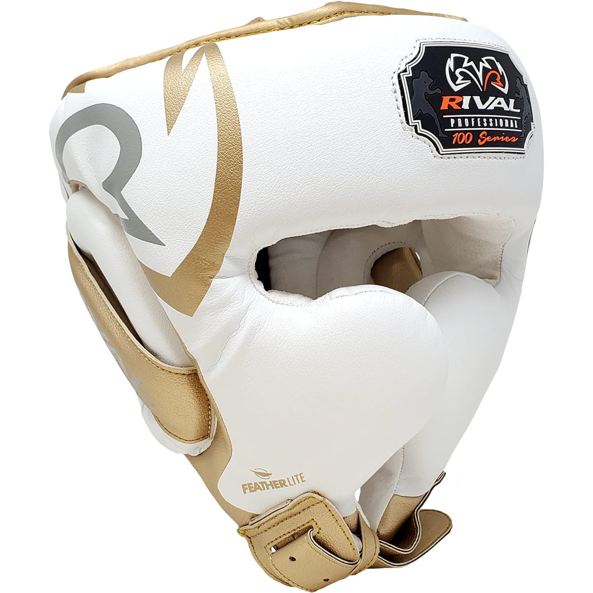 RIVAL - Boxing RHG100 Professional Headgear - Medium - White/Gold