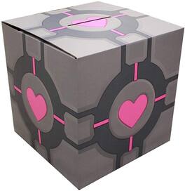 Toynk - Portal Companion Cube 12" x 12" x 12" Flat Empty Gift Box - Gray