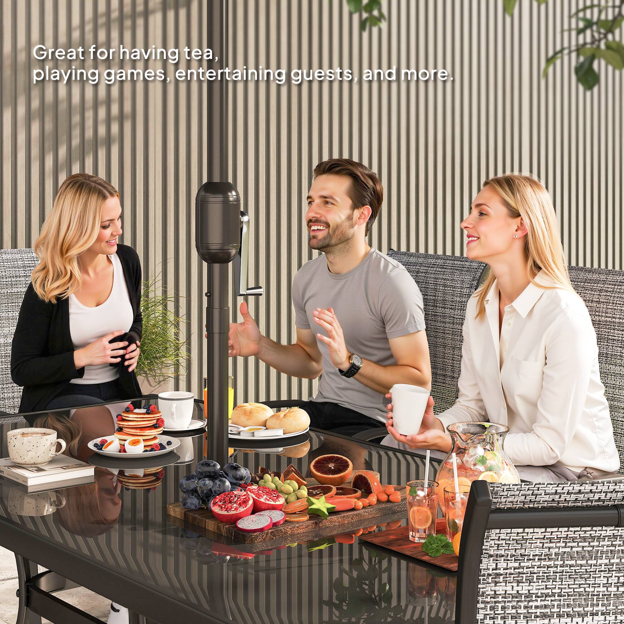Great for having tea, playing games, entertaining guests, and more.