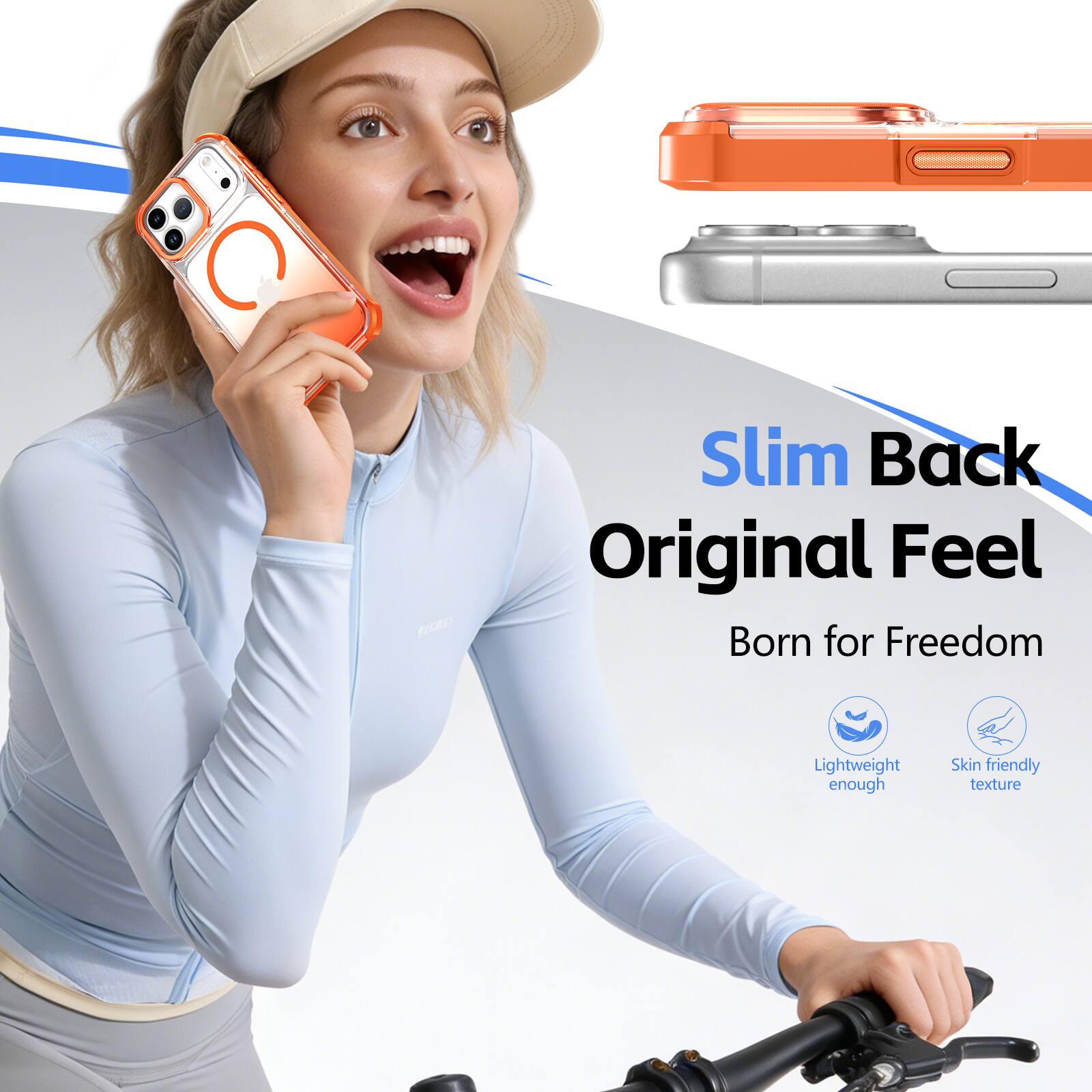 Slim Back Original Feel  
Born for Freedom  
Lightweight enough  
Skin friendly texture