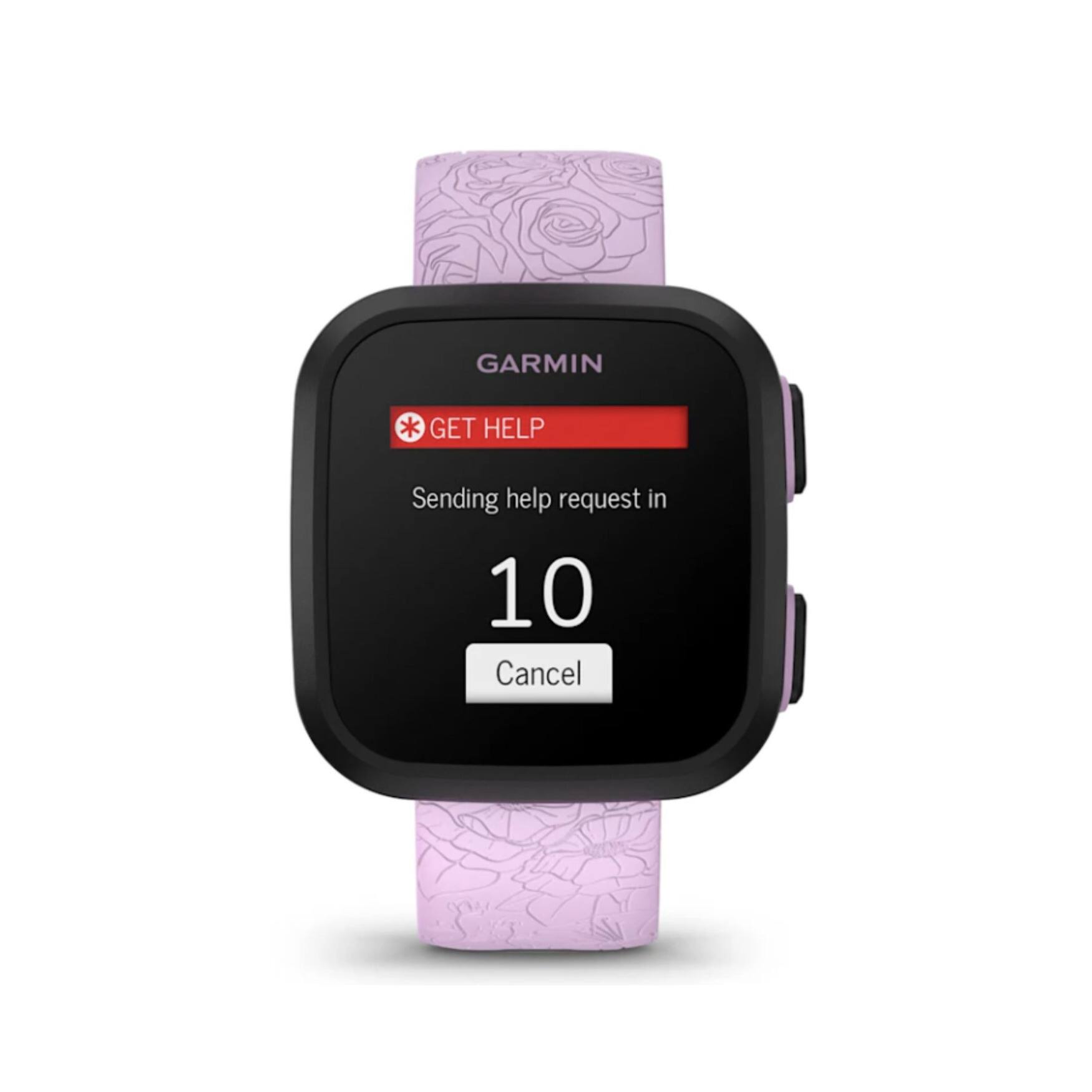 GARMIN  
* GET HELP  
Sending help request in 10  
Cancel