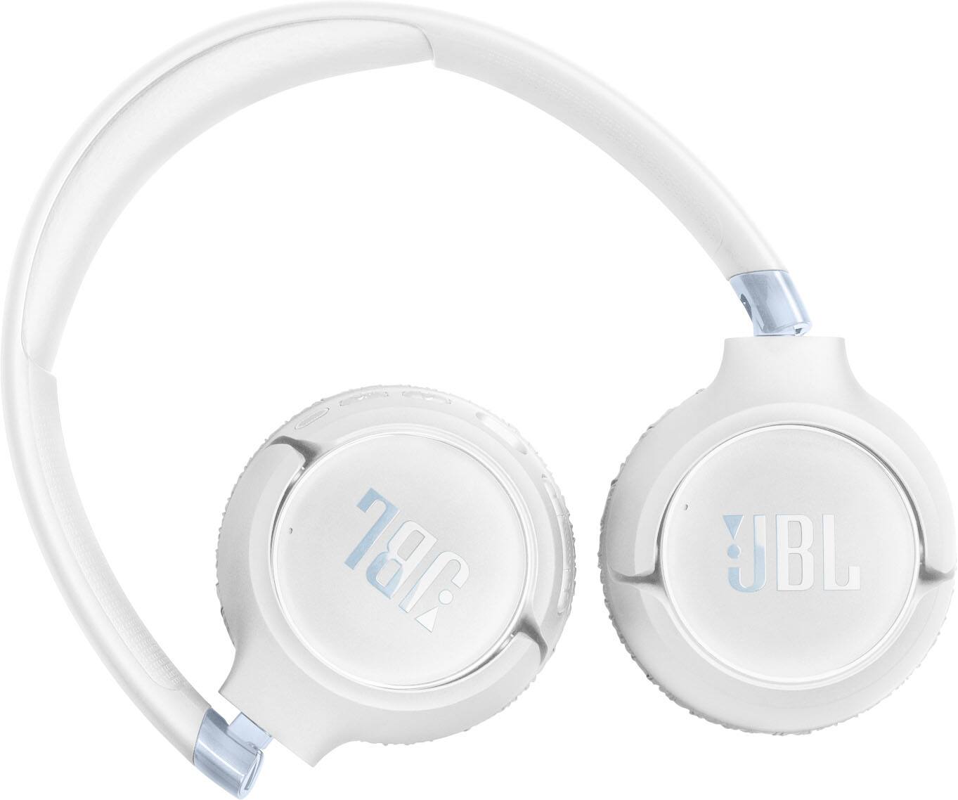 Back. JBL - Tune 680NC - Bluetooth Wireless on-ear Noise cancelling headphones - 2026 - White.