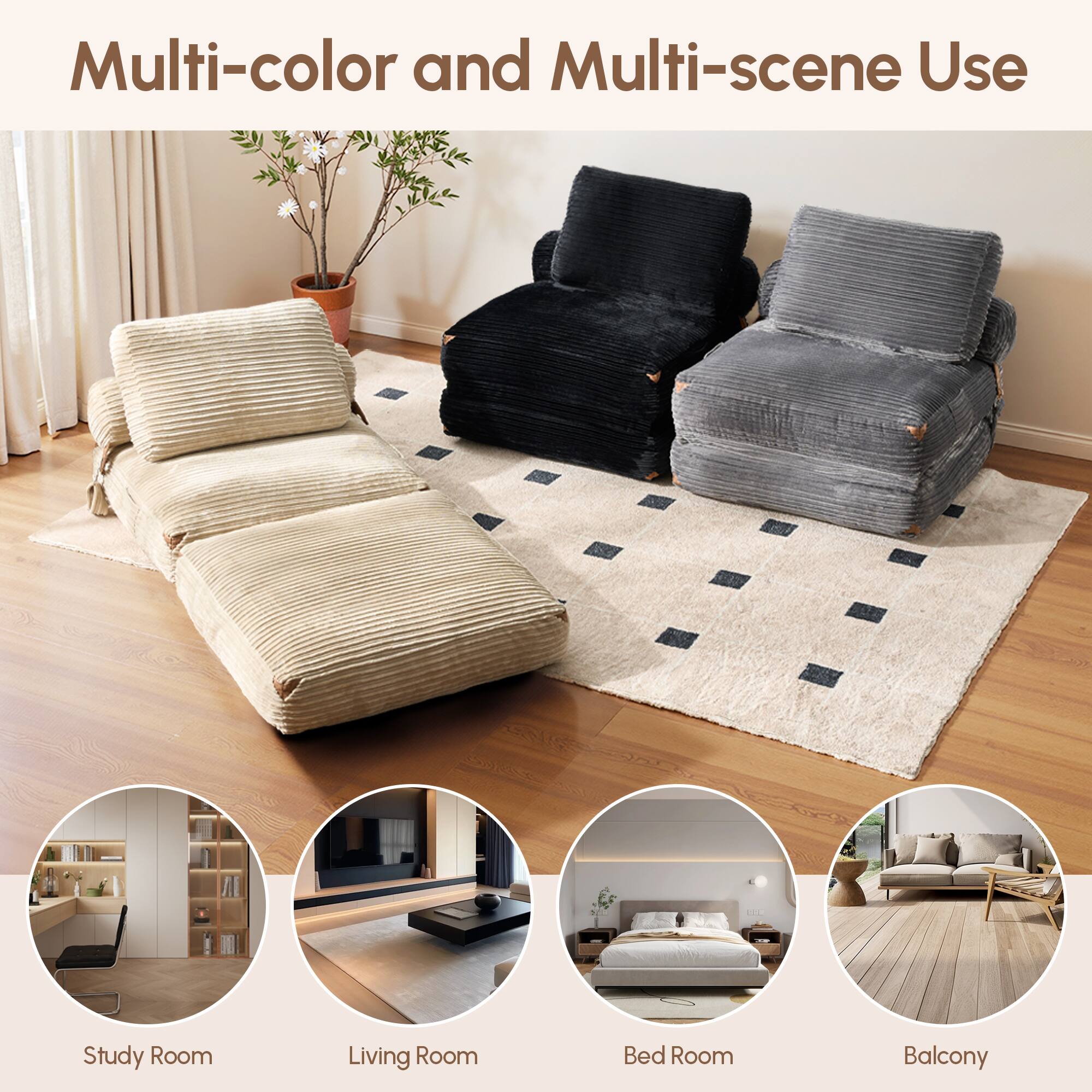 コーデュロイFrame bed sofa 3P 200cm x 100cm コーデュロイFrame bed