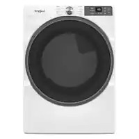 Whirlpool - 7.4 Cu. Ft. Stackable Smart Electric Dryer with Wrinkle Shield Option - Silver - White - Front_Zoom