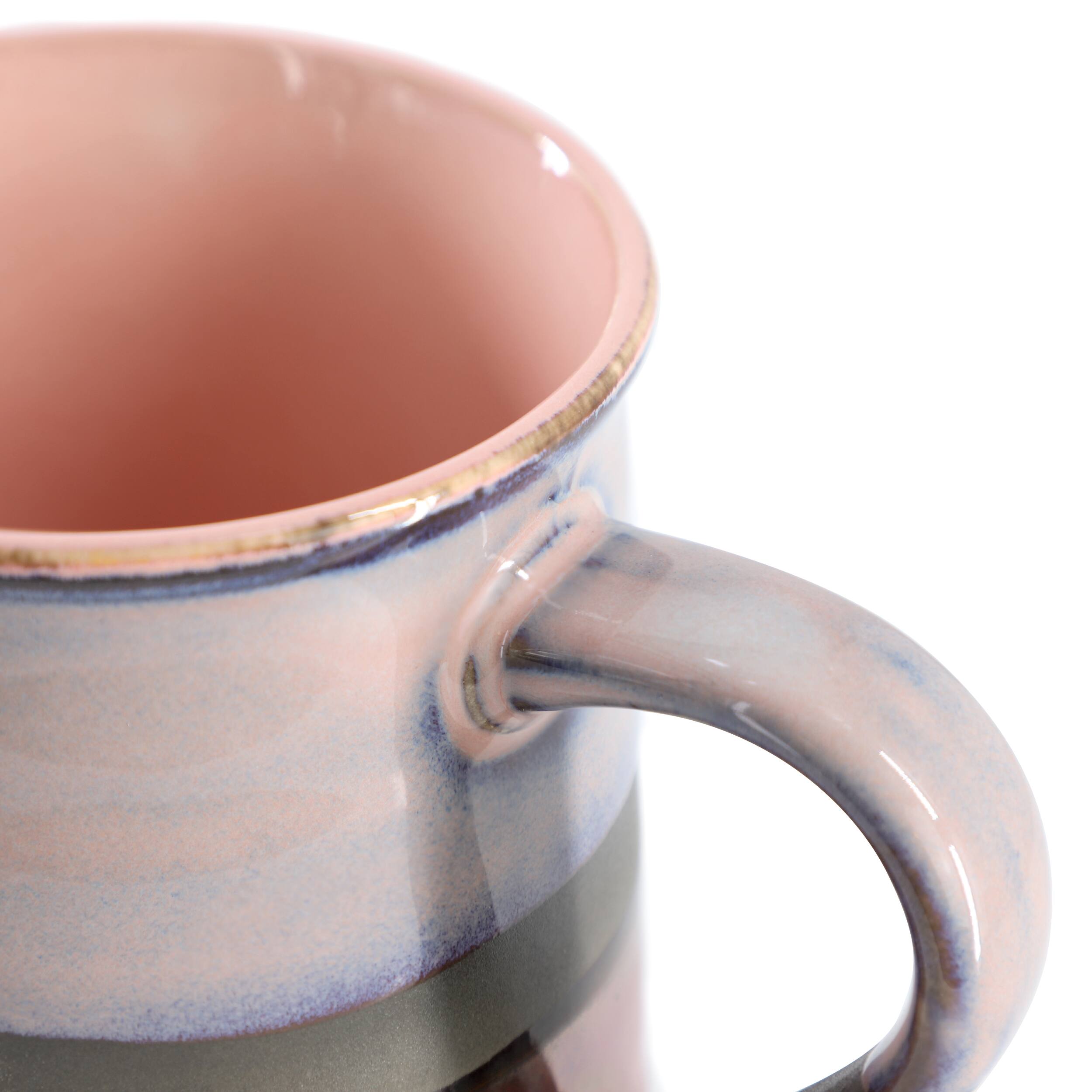 Alt View 2. Gibson - Gibson Home Copper Tonal 4 Piece 18 Ounce Stoneware Cup Set in Mauve - Mauve.