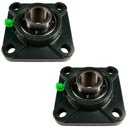 HQRP - UCF205-16 Pillow Block Bearing 2-Pack, 1 in Bore, 4-Bolt Flange Mount, Self-Aligning Square Housing