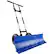 Front. Best Choice Products - Best Choice Products 36in Galvanized Blade Hand Snow Pusher w/ 2 Wheels, Adjustable Handle, Blade Angle - Blue - Blue.