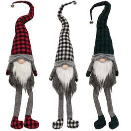 BreeBe - Buffalo Check Jingle Bell Gnome - 3 Asstd - Multi