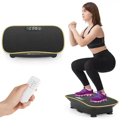 Vibration Plate Exercise Machine for Lymphatic Drainage and Weight Loss With 10 Speed Intensities-Black | Costway Vibration Plate Exercise Machine for Lymphatic Drainage and Weight Loss With 10 Speed Intensities-Black | Costway