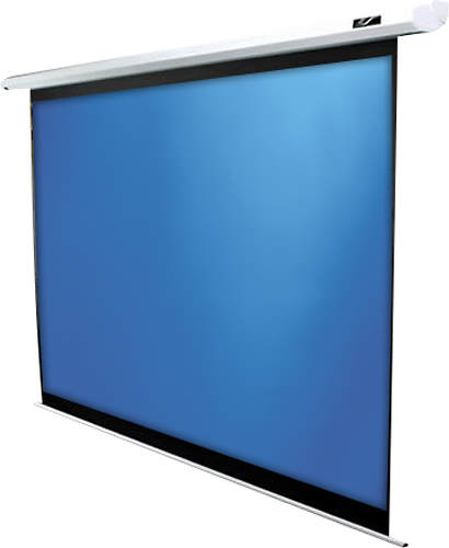 Angle View: Elite Screens - Spectrum Series 90" Electric/Motorized Projector Screen - White