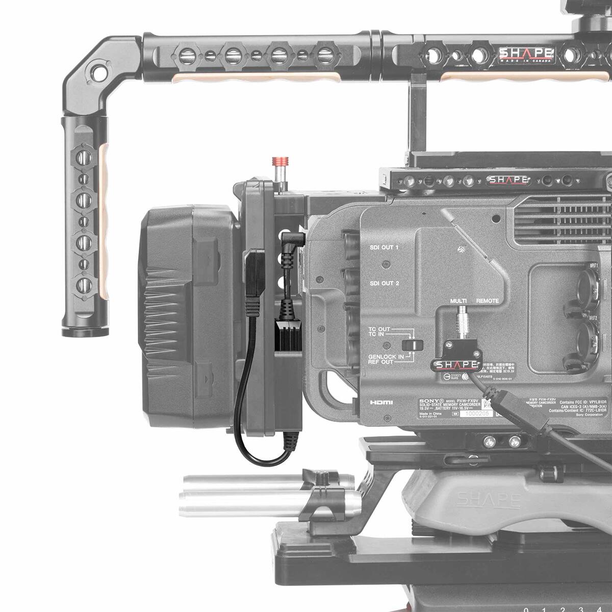 SHAPE MADE IN TARAYA

SHAPE

SDI OUT 1

SDI OUT 2

MULTI REMOTE

TC OUT TC IN

GENLOCK IN REF OUT

SHAPE nole. creazt. to PL 20.9 c mg BURSADTS -014-818-01

HDMI

SONY VIX, PION-FRIGN SOLID-STATE MENDRY CANCORDER 13.50- BATTERY 5TV-16.5V- vode AND 1000205

199 PODO-FOOV exper Contains ICC 0 VPYLESOR TLATOR CAN CES- AM/XING 3 Contains/Contient C 1720-L8108 Soy Corporation

SHAPE

01234