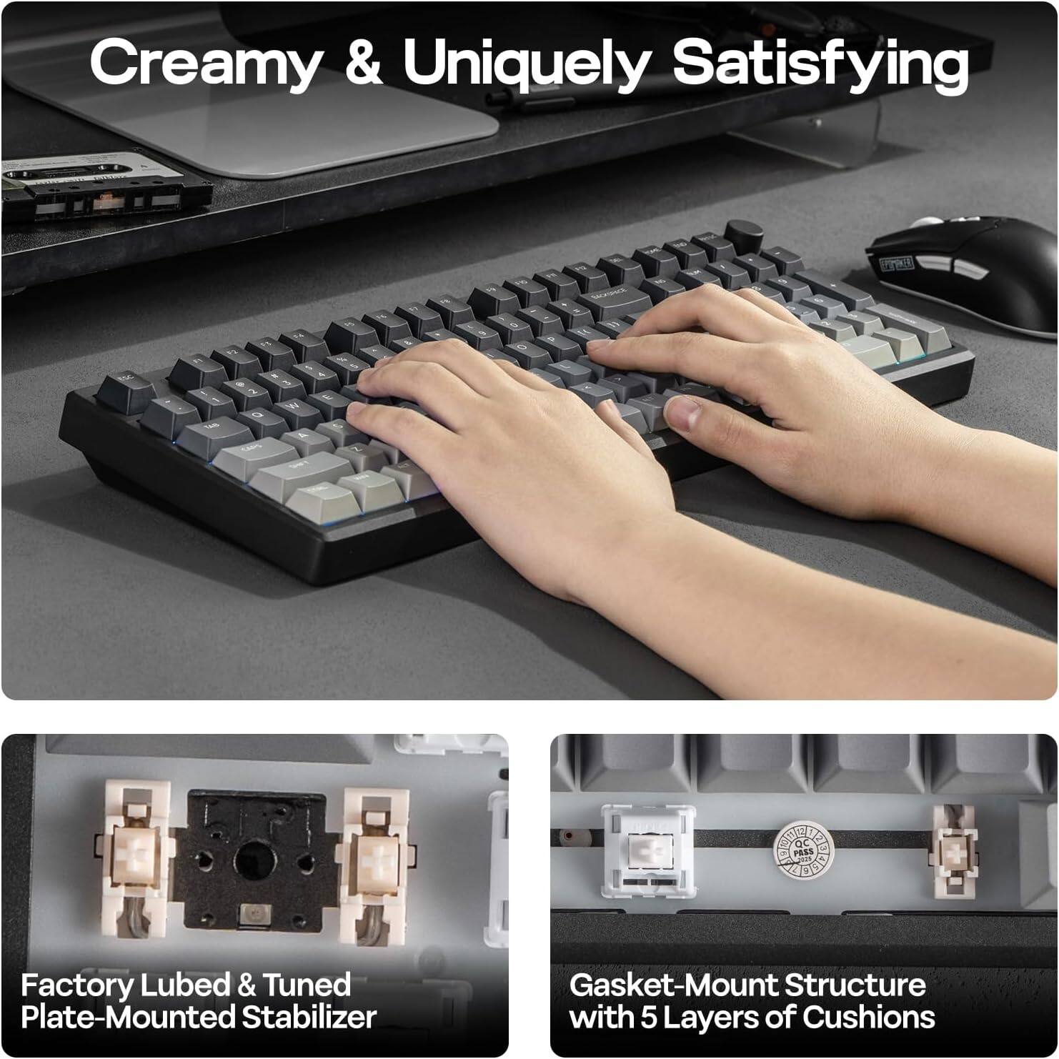 EPOMAKER Galaxy100 Lite QMK/VIA Gaming Keyboard with 8000mAh