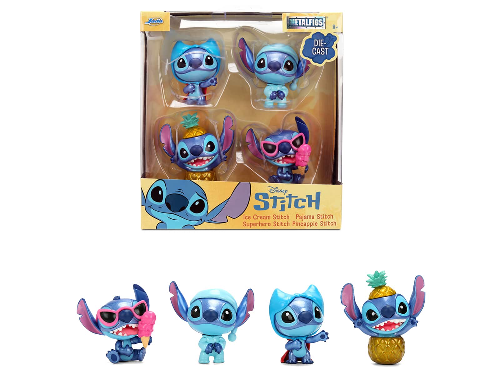 "Set of 4 Diecast Figures ""Disney's Stitch"" Wave #3 ""Metalfigs"" Series Diecast Models by Jada" price history on PriceWatchPro