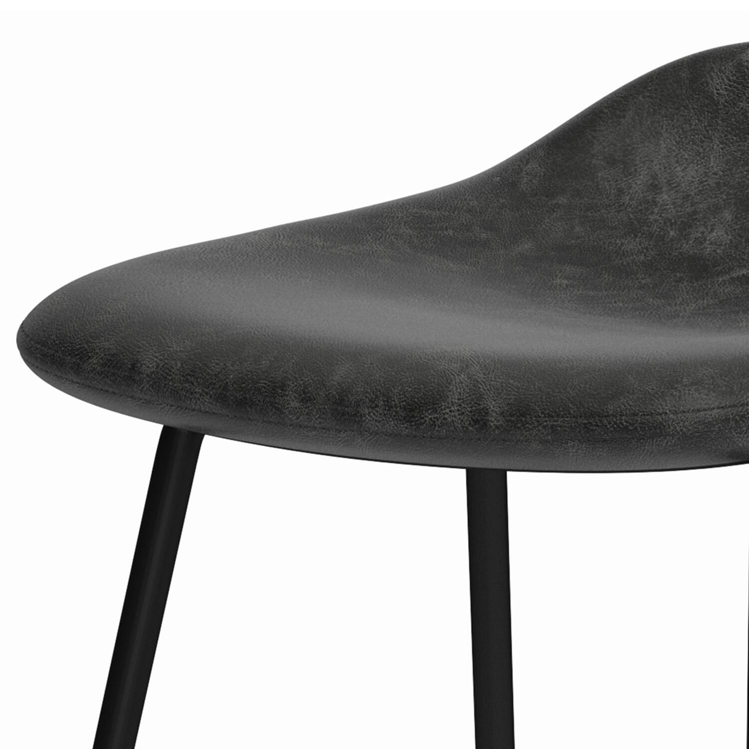 Alt View 11. Simpli Home - Dafney Counter Height Stool (Set of 2) - Distressed Charcoal Grey.