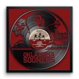 Sporticulture - Oklahoma Sooners Framed 13" x 13" Vinyl Record Art Print - Multicolor