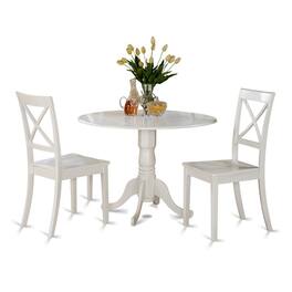 FurniFact - 3-Piece Dining Set - Linen White