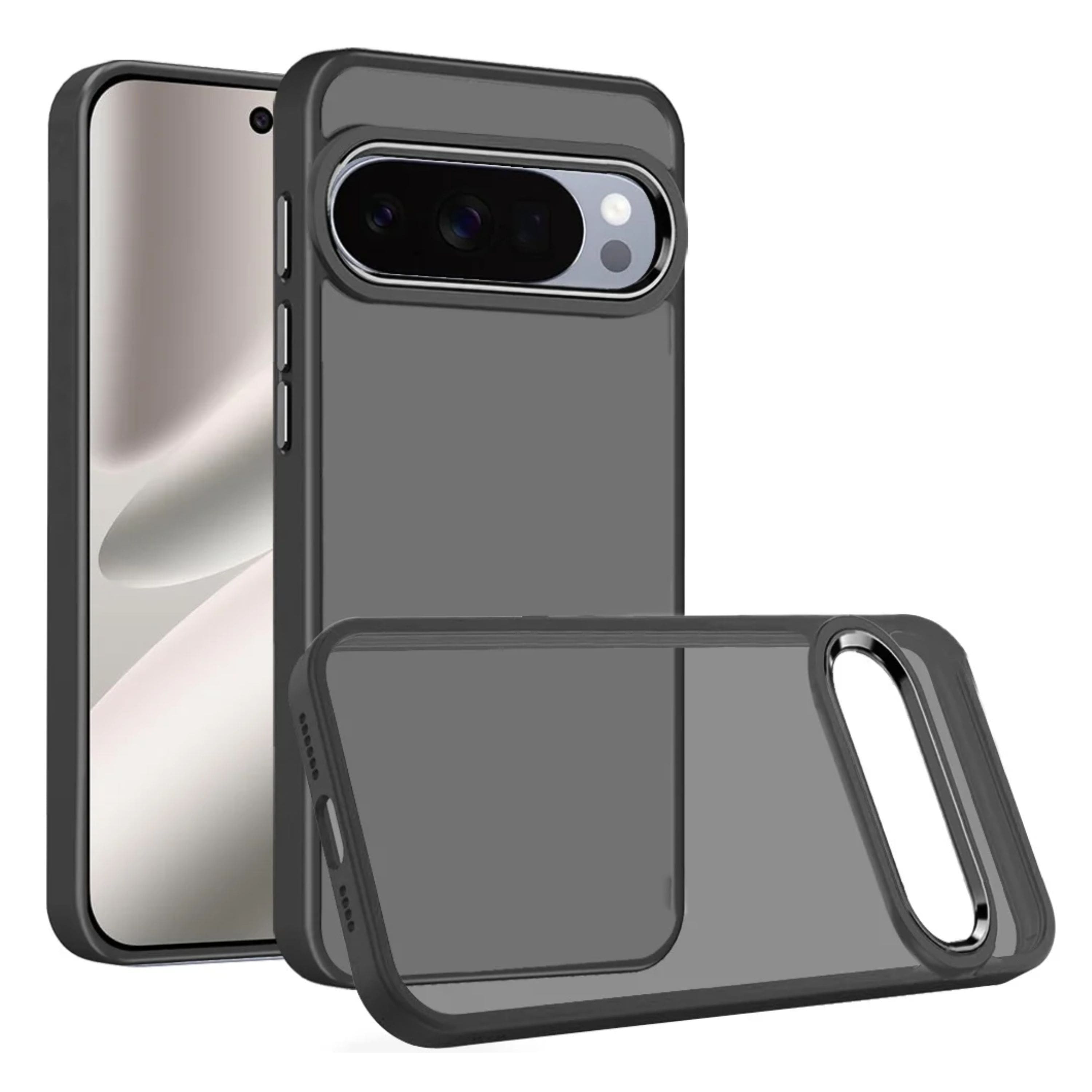 Kitcheniva - Thick Acrylic Metal Buttons Phone Case With Tempered Glass For Google Pixel 10 Pro XL - Black price history on PriceWatchPro