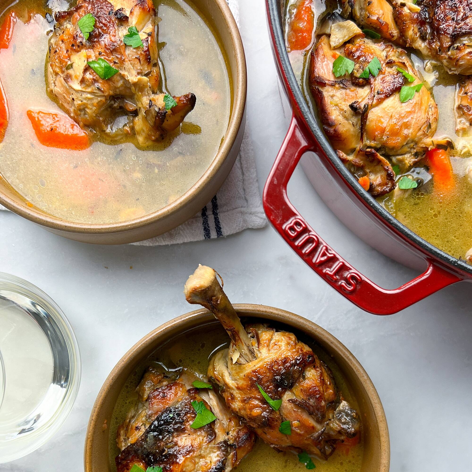 Alt View 3. Staub - Staub Cast Iron Round Cocotte, Dutch Oven, 2.75-quart, serves 2-3, Made in France, Cherry - Cherry.