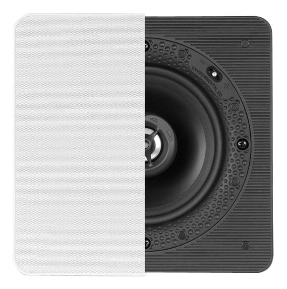 Front. Definitive Technology - DI Series 5-1/4" Square In-Ceiling Loudspeaker (Each) - White.
