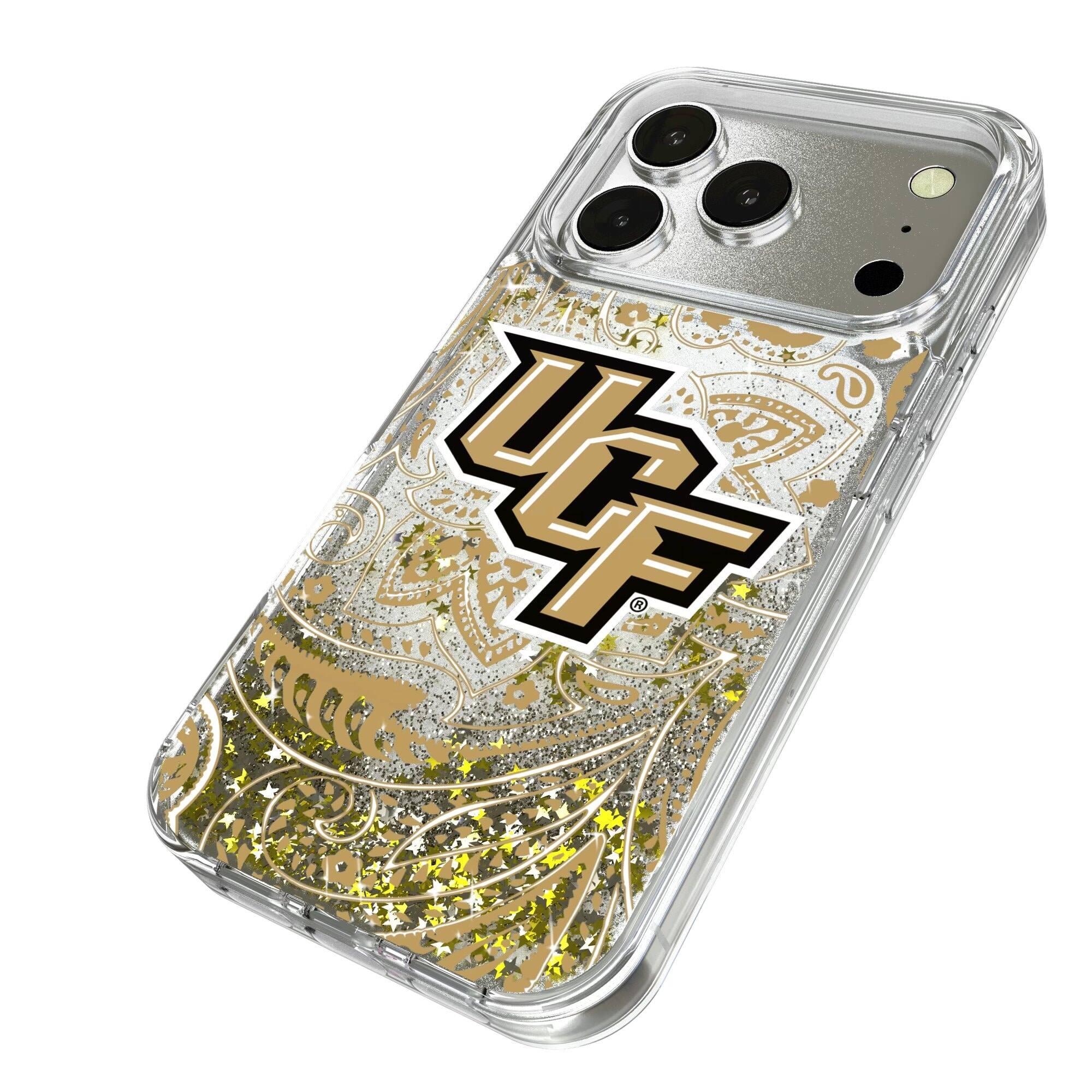 Alt View 1. Keyscaper - UCF Knights iPhone Glitter Paisley Design Case - 16 - Multicolor.