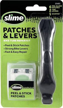 HQRP - Slime SKABS Bike Tire Repair Kit with Peel-and-Stick Patches and Tire Levers for Bicycle Tube Repairs - Multicolor