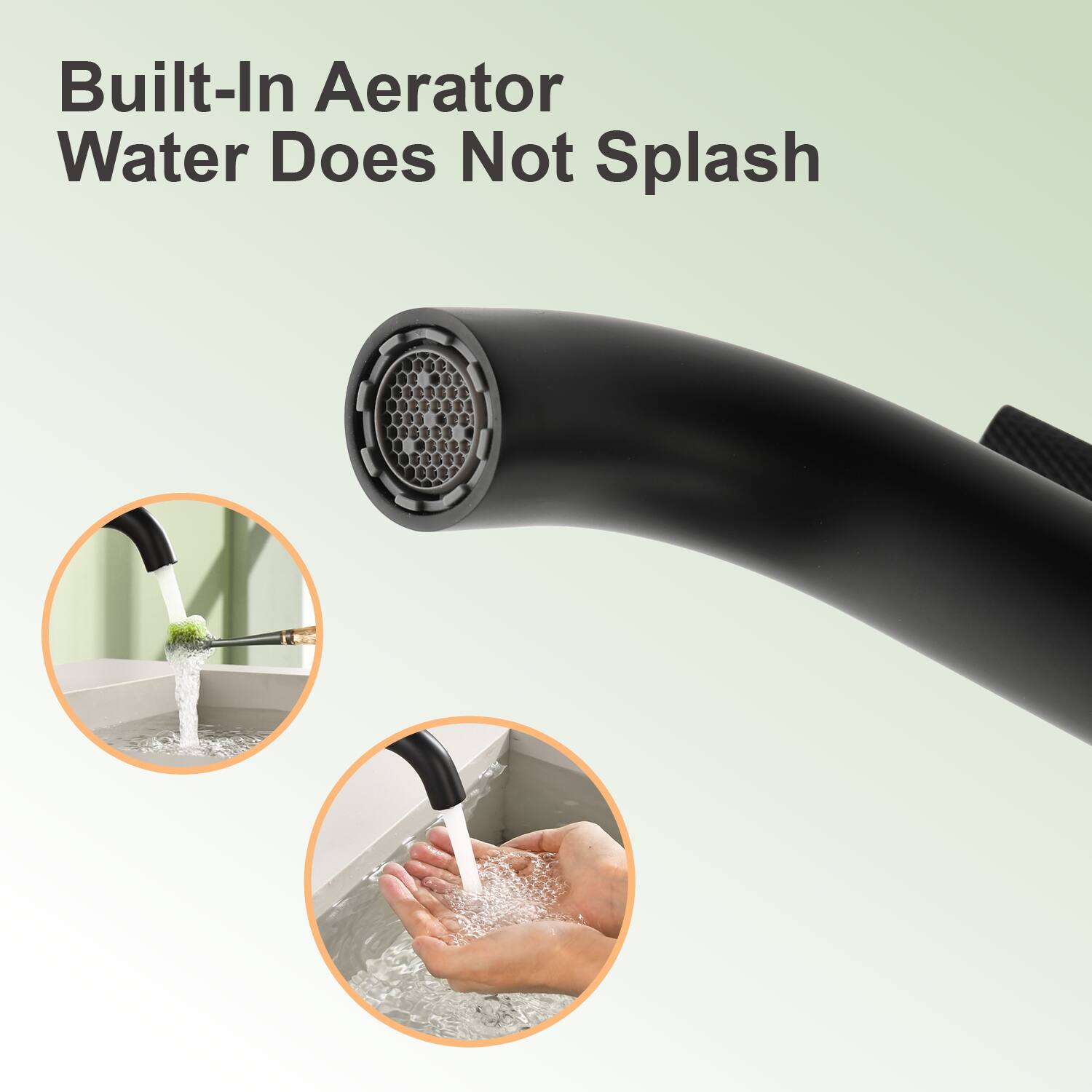 Built-In Aerator Water Does Not Splash