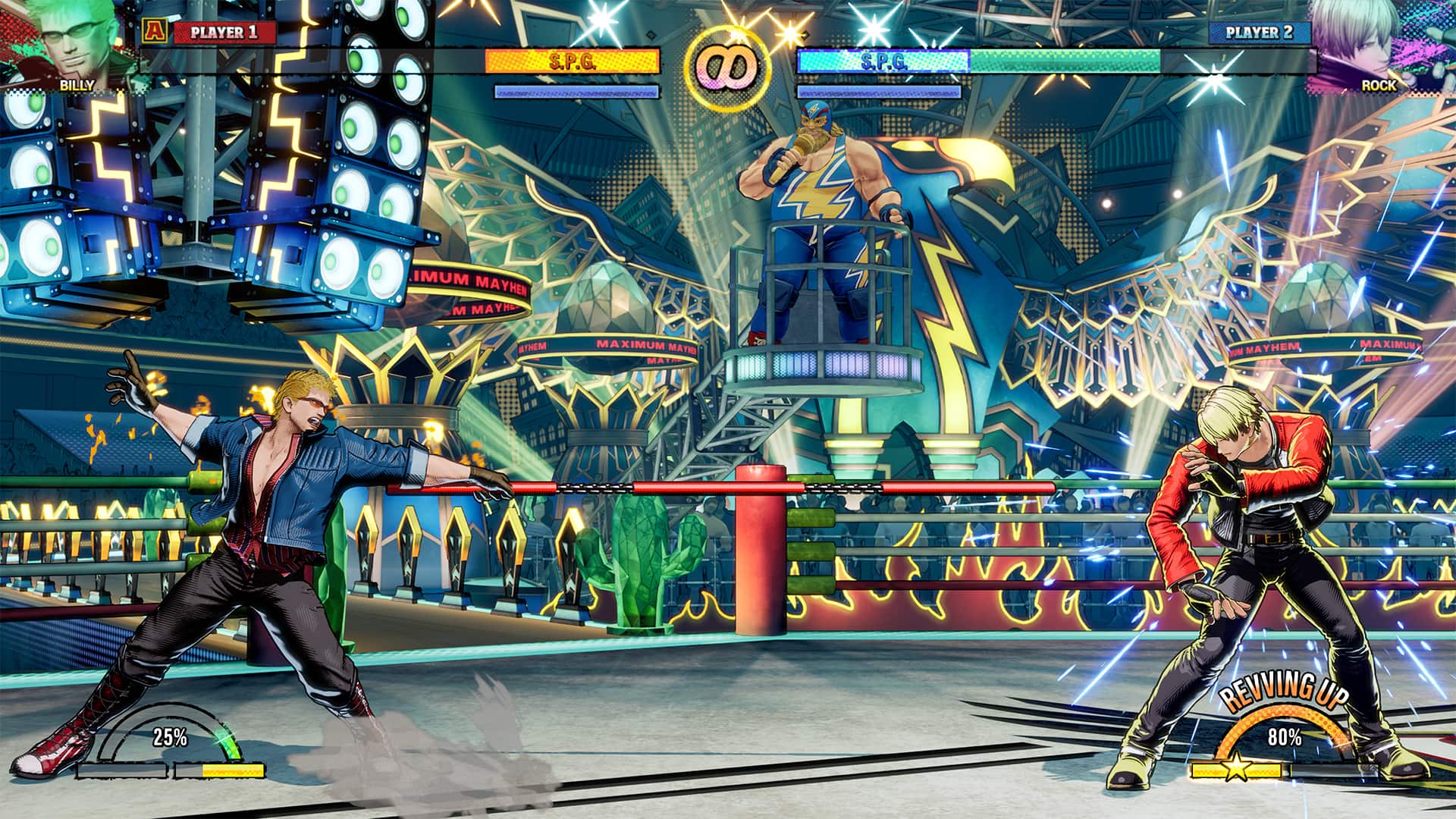 BILLY is Player 1, and S.P.G. is Player 2.