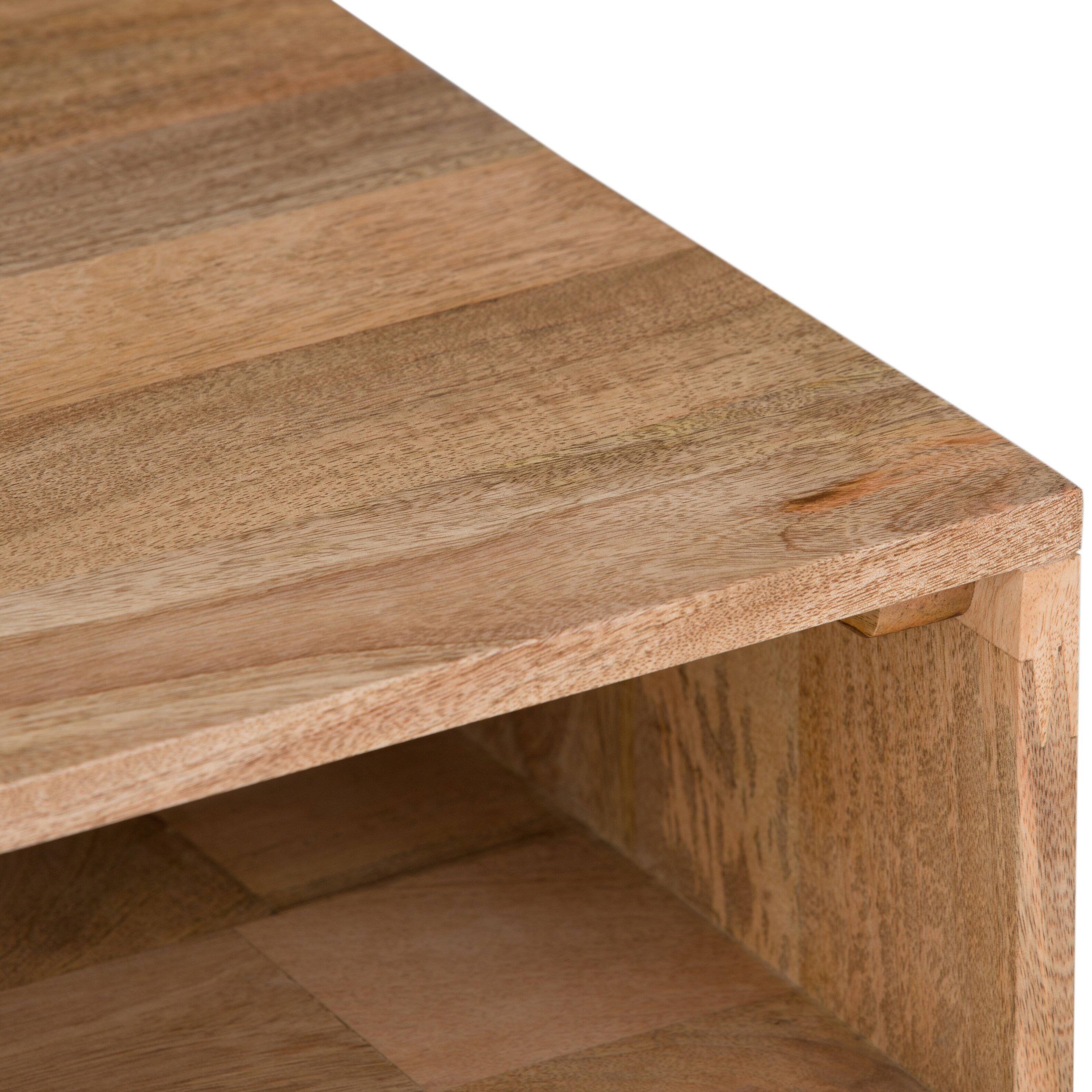 Alt View 4. Simpli Home - Hunter 48 inch Coffee Table with 22 inch End Tables (Set of 3) - Natural.
