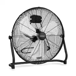 Costway - 20 Inches High Velocity Floor Fan, Portable Pivoting Fan with 3 Powerful Speeds - Black
