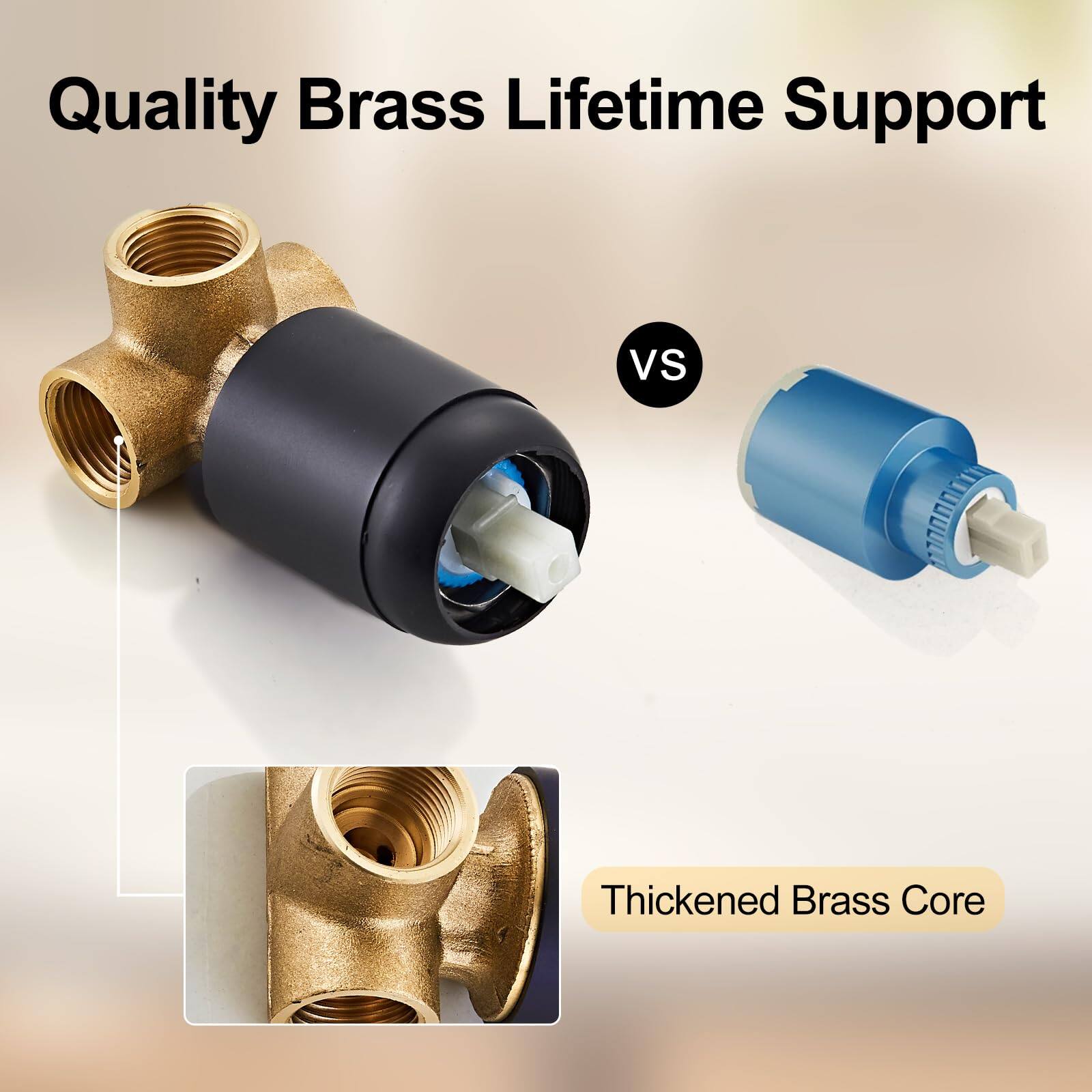 Quality Brass Lifetime Support vs Thickened Brass Core