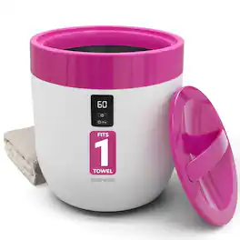 SereneLife - Counter Towel Warmer Bucket - with - Pink