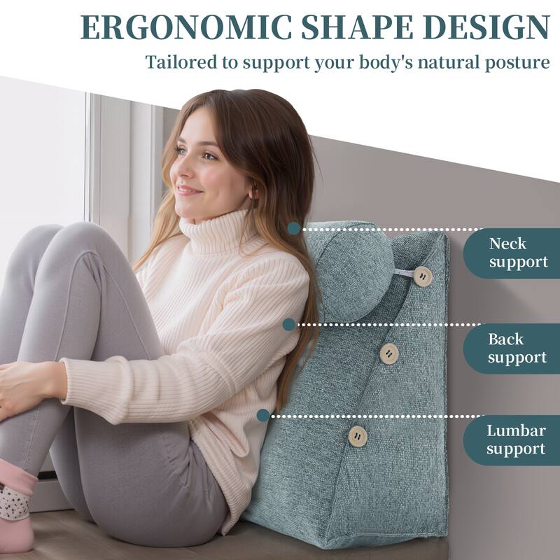 ERGONOMIC SHAPE DESIGN: Tailored to support your body's natural posture

- Neck support
- Back support
- Lumbar support