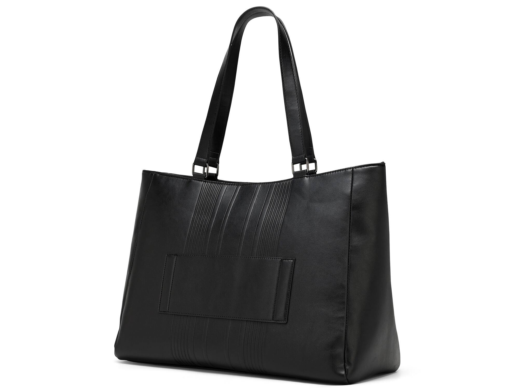 Alt View 5. Elle - ELLE Roamer 24L Vegan Leather Weekender Duffel Bag | Black - Black.