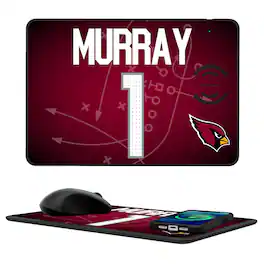 Keyscaper - Kyler Murray Arizona Cardinals Wireless Charger and Mouse Pad - Black