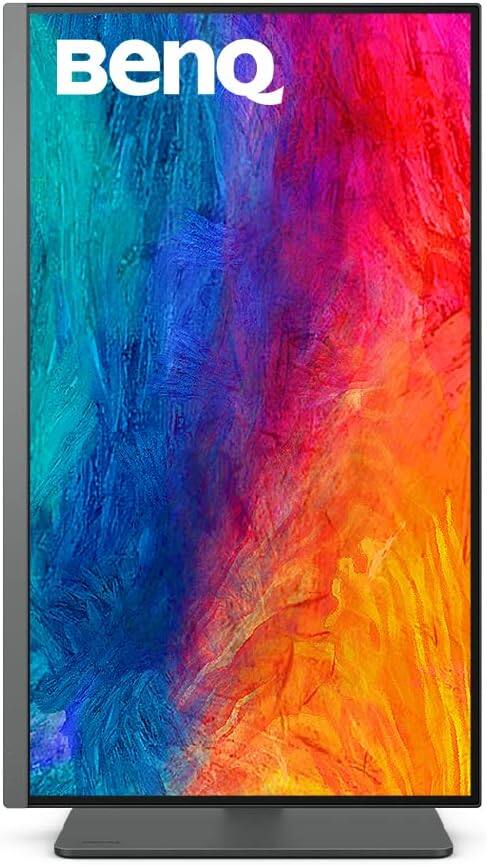 Alt View 3. BenQ - PD2706U 27” 4K UHD Monitor 60Hz 5ms 16:9 P3 Display HDR USB-C, Height, Pivot, Swivel, and  Tilt Adjust HDMI& DisplayPort - Black.